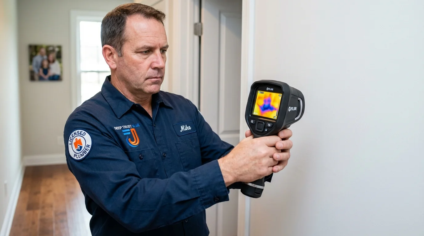 Thermal imaging leak detection by Johns Plumbing LLC in Tuckerman